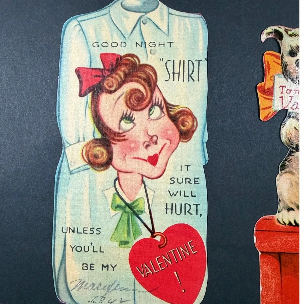 VTG Unbranded Valentine Greeting Cards OS Multi Good Ephemera